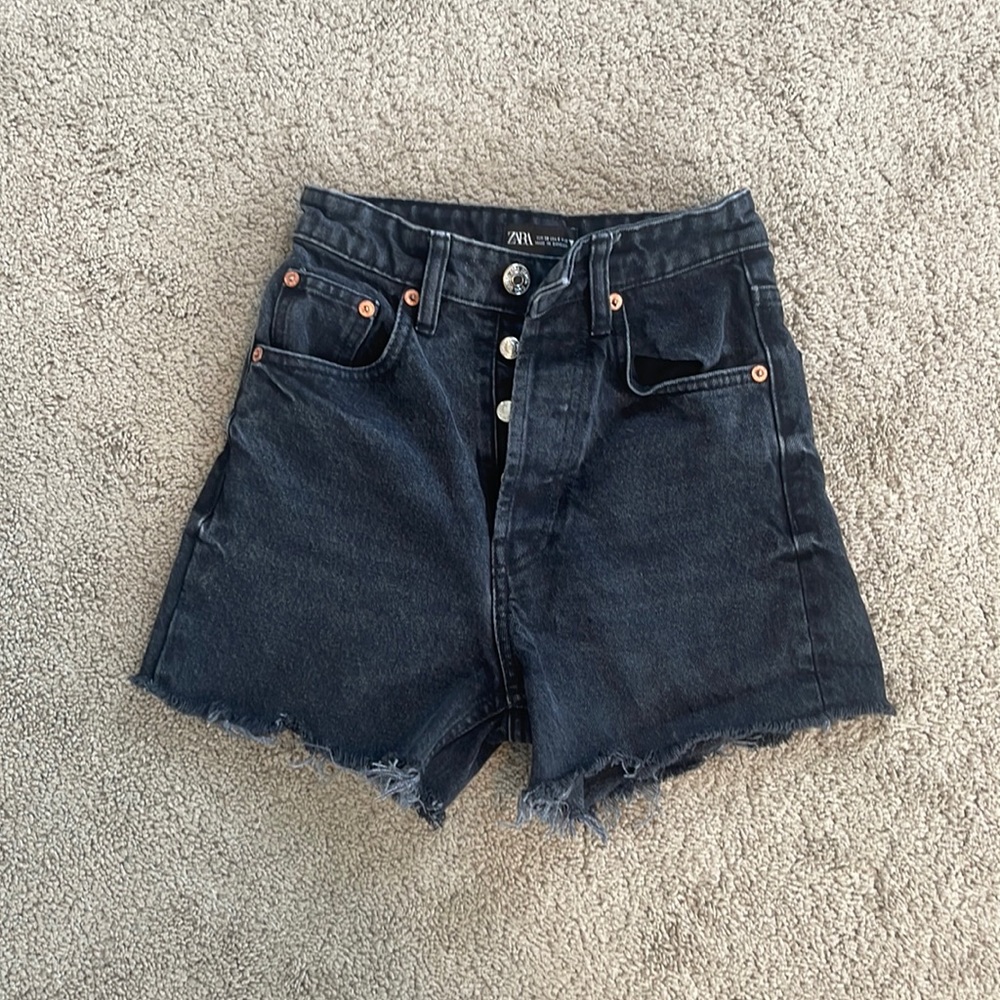 Zara Black Jean Shorts 00 32